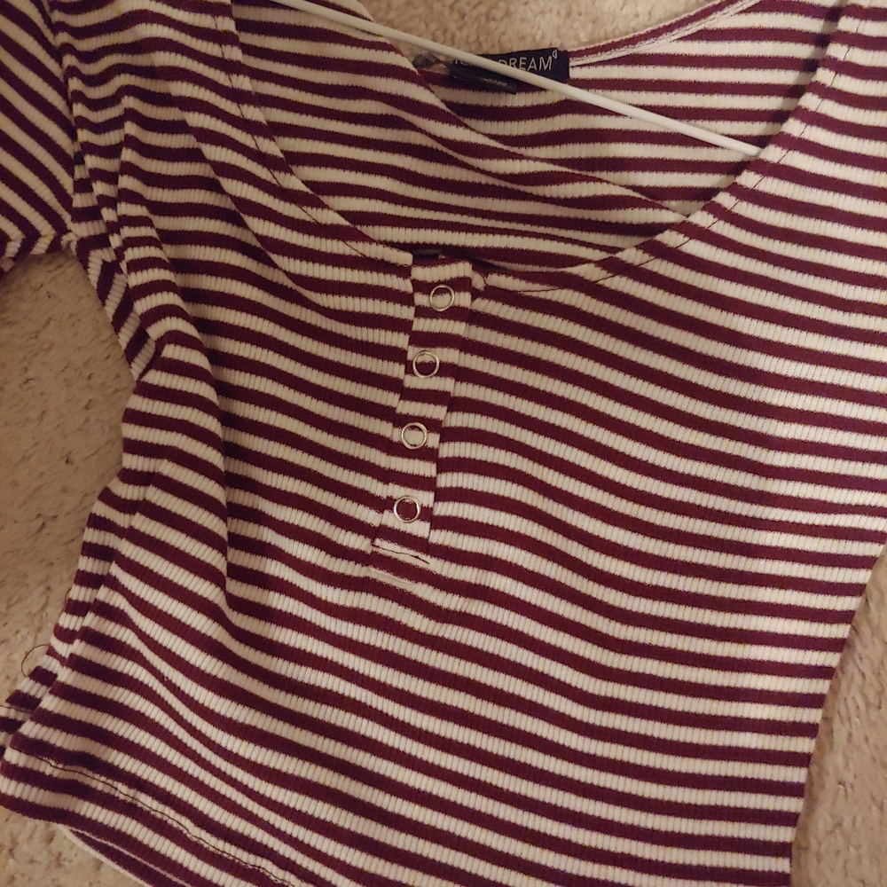 Striped crop tops